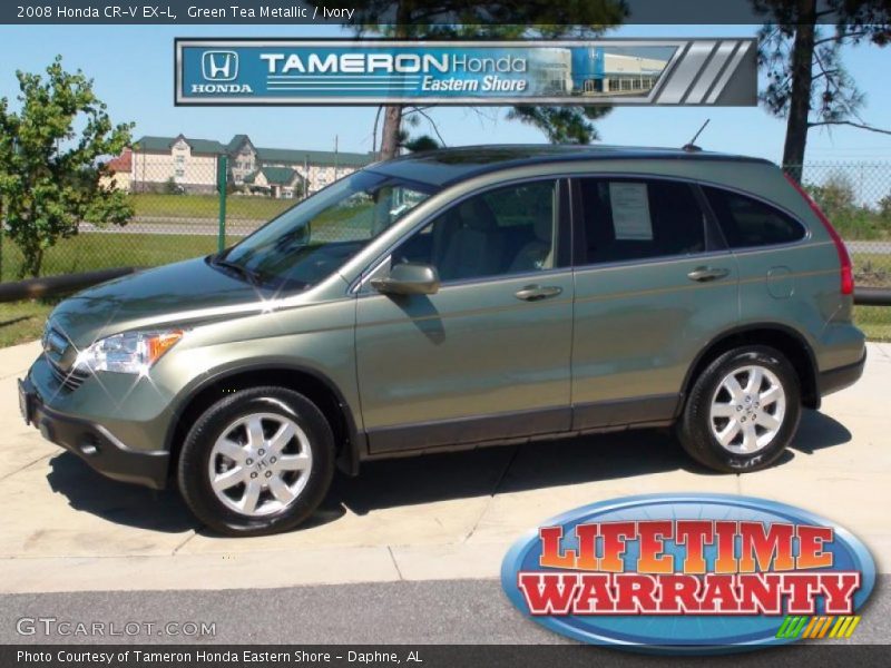 Green Tea Metallic / Ivory 2008 Honda CR-V EX-L