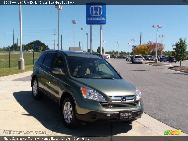 Green Tea Metallic / Ivory 2008 Honda CR-V EX-L