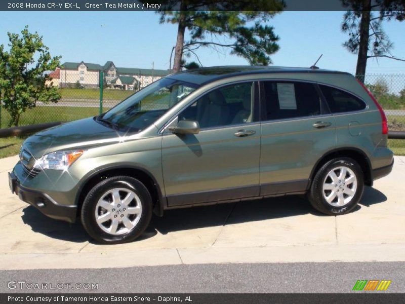 Green Tea Metallic / Ivory 2008 Honda CR-V EX-L