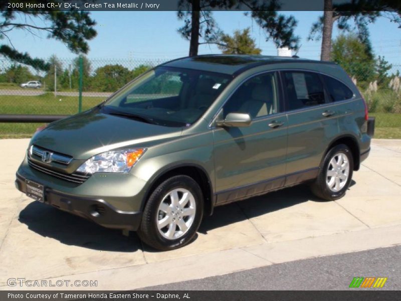 Green Tea Metallic / Ivory 2008 Honda CR-V EX-L