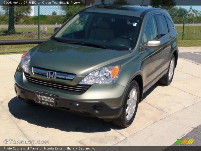Green Tea Metallic / Ivory 2008 Honda CR-V EX-L