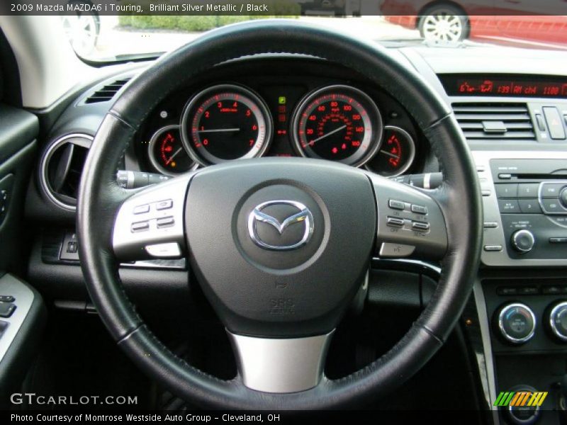 Brilliant Silver Metallic / Black 2009 Mazda MAZDA6 i Touring