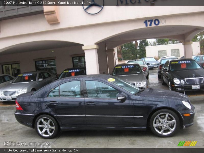 Capri Blue Metallic / Ash 2007 Mercedes-Benz C 230 Sport