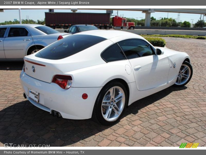 Alpine White / Sepang Light Bronze 2007 BMW M Coupe