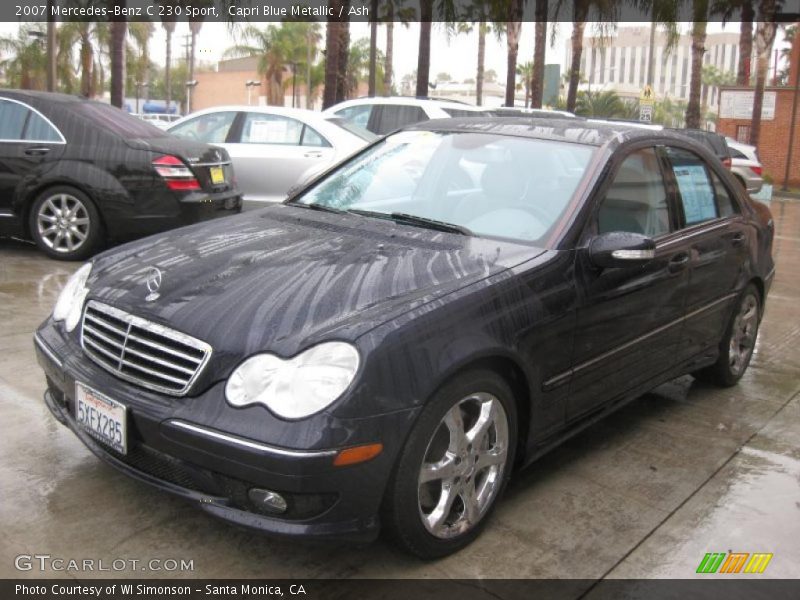 Capri Blue Metallic / Ash 2007 Mercedes-Benz C 230 Sport