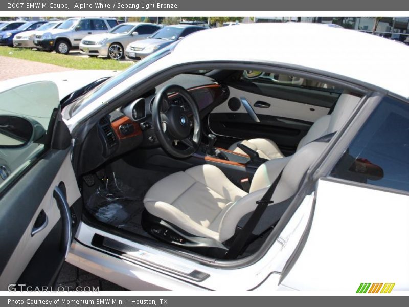 Alpine White / Sepang Light Bronze 2007 BMW M Coupe