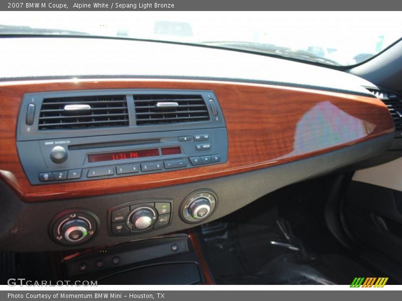 Alpine White / Sepang Light Bronze 2007 BMW M Coupe