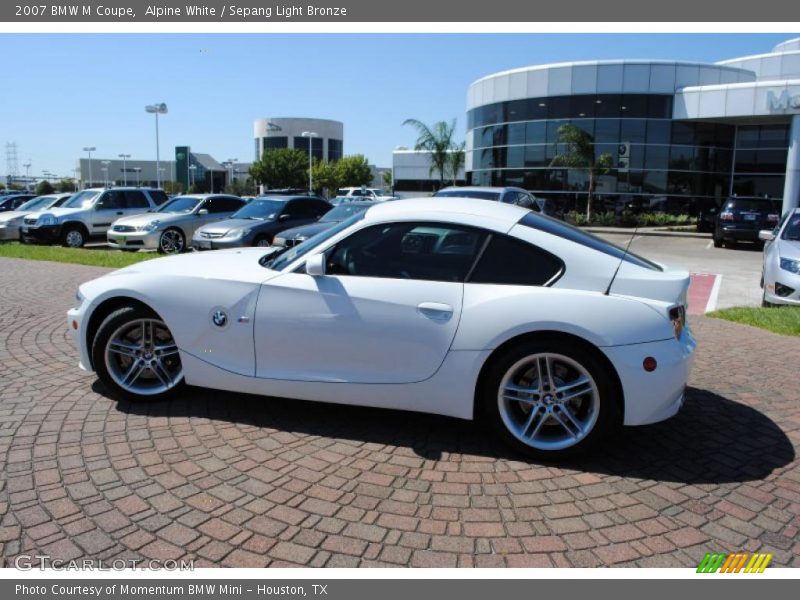 Alpine White / Sepang Light Bronze 2007 BMW M Coupe