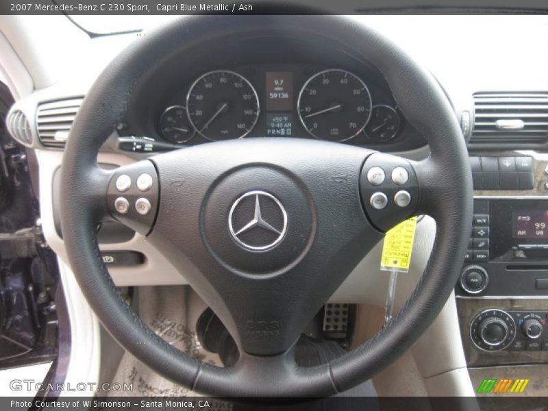 Capri Blue Metallic / Ash 2007 Mercedes-Benz C 230 Sport