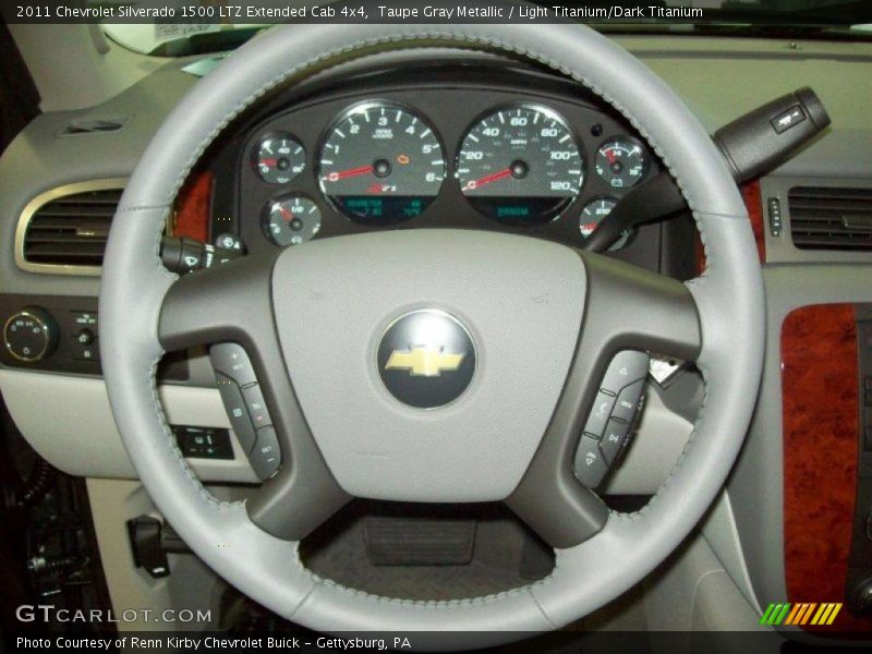 Taupe Gray Metallic / Light Titanium/Dark Titanium 2011 Chevrolet Silverado 1500 LTZ Extended Cab 4x4
