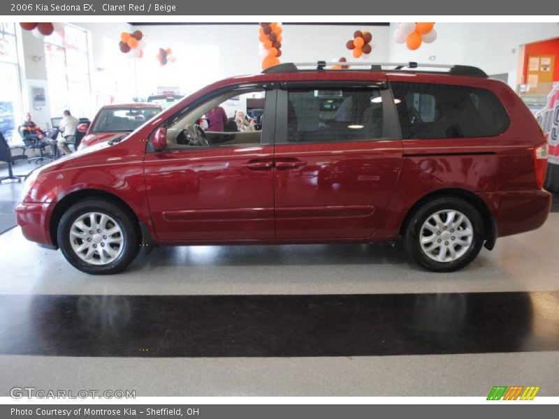 Claret Red / Beige 2006 Kia Sedona EX