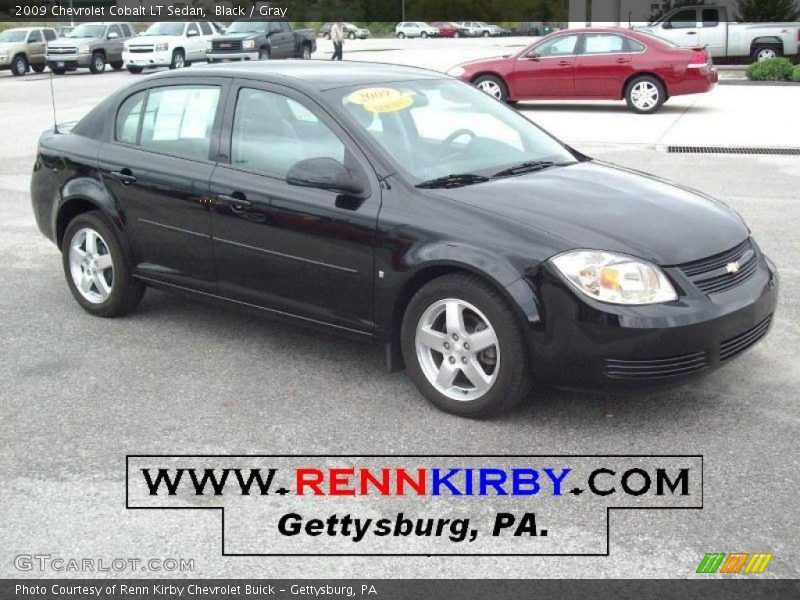 Black / Gray 2009 Chevrolet Cobalt LT Sedan