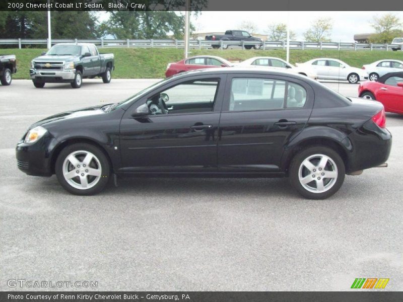 Black / Gray 2009 Chevrolet Cobalt LT Sedan