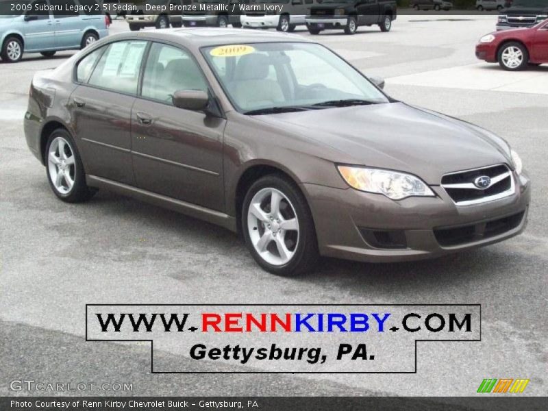 Deep Bronze Metallic / Warm Ivory 2009 Subaru Legacy 2.5i Sedan