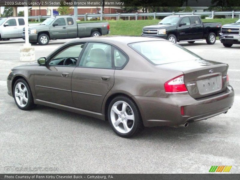 Deep Bronze Metallic / Warm Ivory 2009 Subaru Legacy 2.5i Sedan