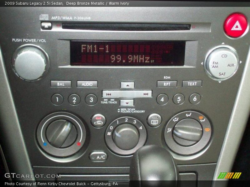Deep Bronze Metallic / Warm Ivory 2009 Subaru Legacy 2.5i Sedan