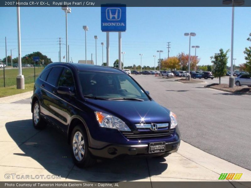 Royal Blue Pearl / Gray 2007 Honda CR-V EX-L