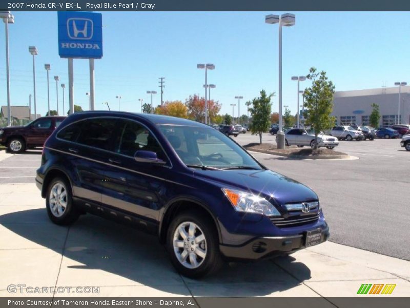 Royal Blue Pearl / Gray 2007 Honda CR-V EX-L