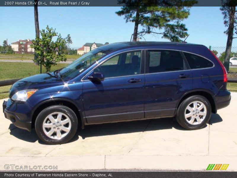 Royal Blue Pearl / Gray 2007 Honda CR-V EX-L