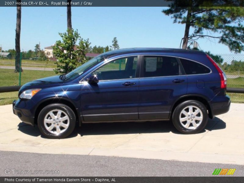 Royal Blue Pearl / Gray 2007 Honda CR-V EX-L