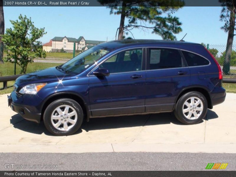 Royal Blue Pearl / Gray 2007 Honda CR-V EX-L