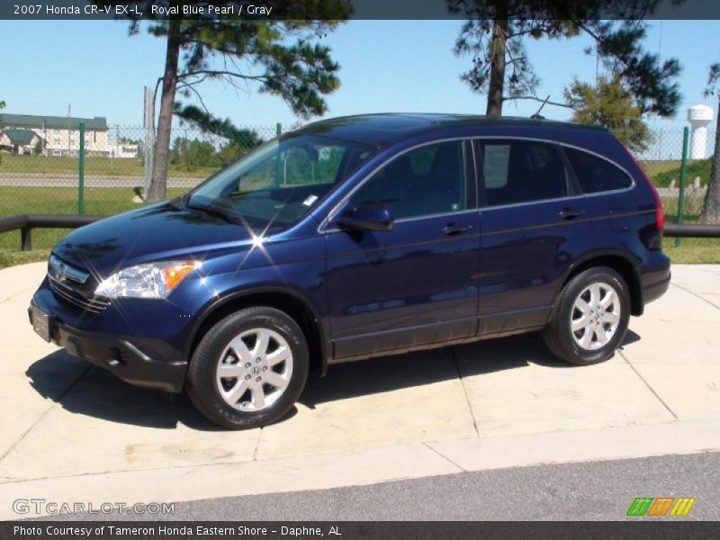 Royal Blue Pearl / Gray 2007 Honda CR-V EX-L