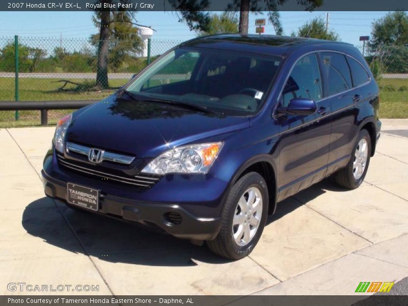 Royal Blue Pearl / Gray 2007 Honda CR-V EX-L