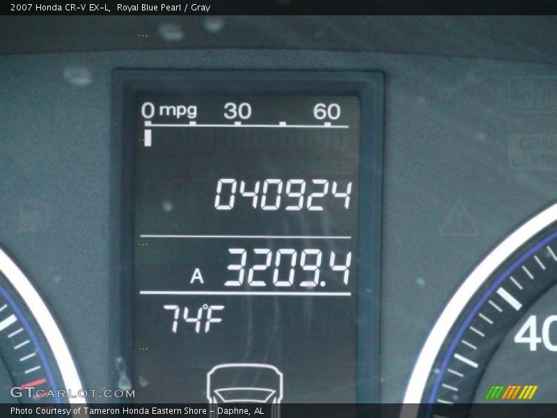 Royal Blue Pearl / Gray 2007 Honda CR-V EX-L