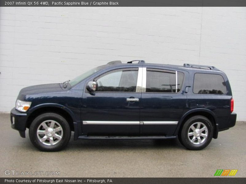 Pacific Sapphire Blue / Graphite Black 2007 Infiniti QX 56 4WD