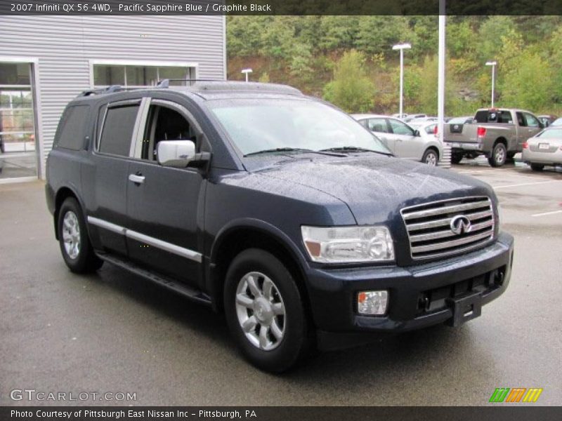 Pacific Sapphire Blue / Graphite Black 2007 Infiniti QX 56 4WD