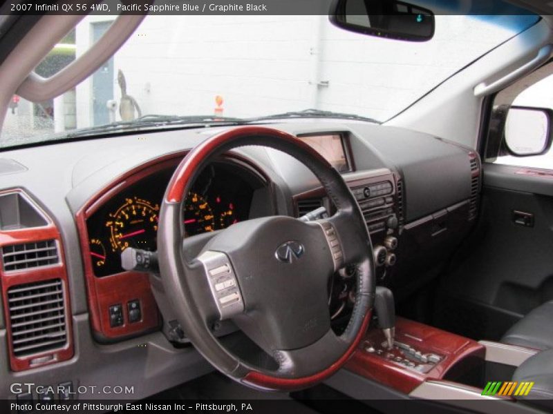 Pacific Sapphire Blue / Graphite Black 2007 Infiniti QX 56 4WD