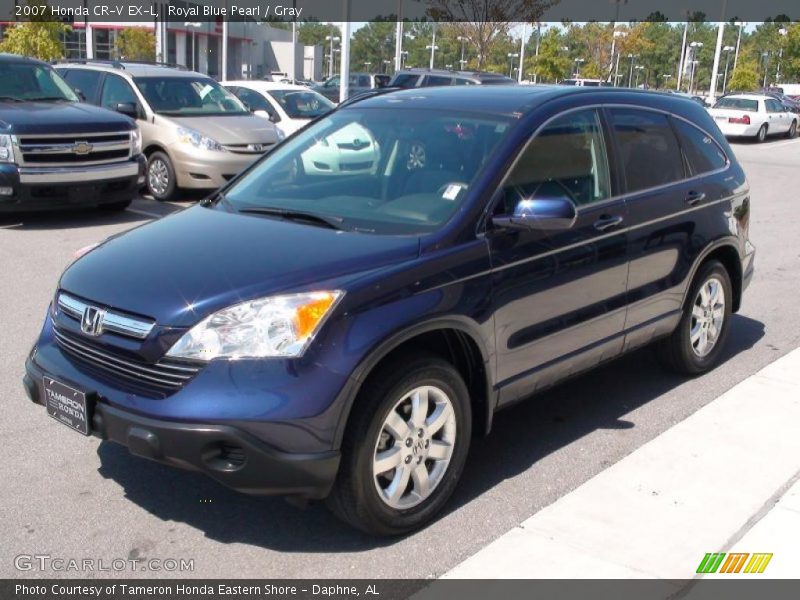 Royal Blue Pearl / Gray 2007 Honda CR-V EX-L