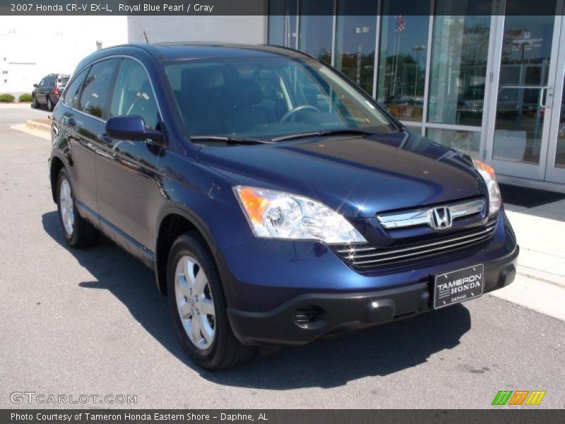 Royal Blue Pearl / Gray 2007 Honda CR-V EX-L