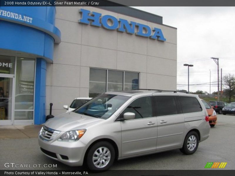 Silver Pearl Metallic / Gray 2008 Honda Odyssey EX-L