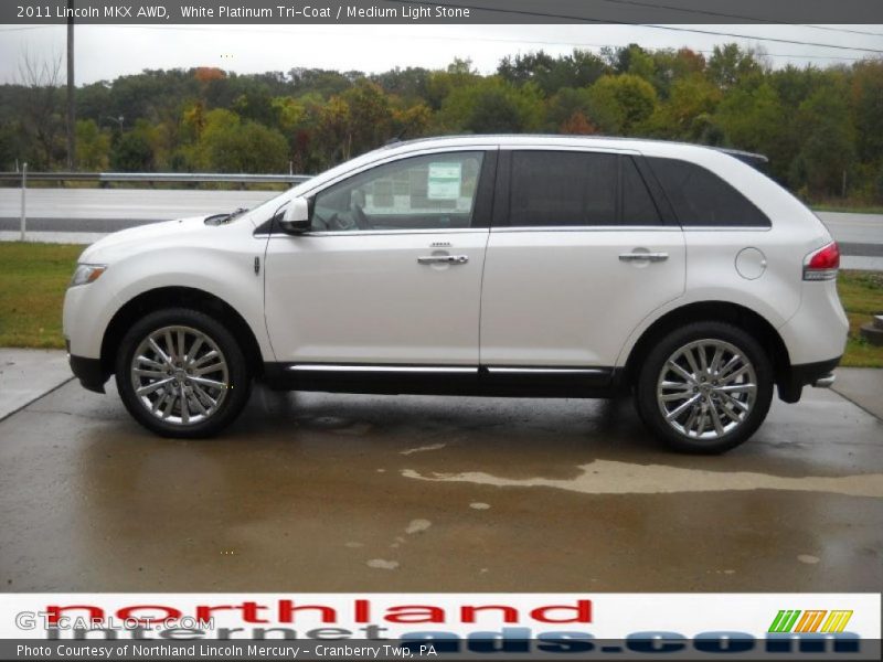 White Platinum Tri-Coat / Medium Light Stone 2011 Lincoln MKX AWD