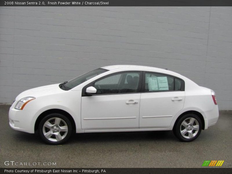 Fresh Powder White / Charcoal/Steel 2008 Nissan Sentra 2.0