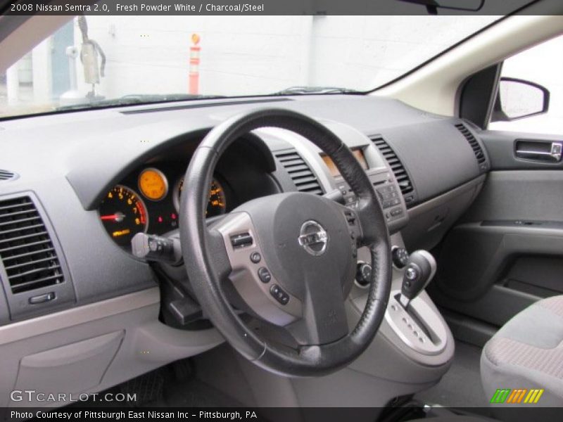 Fresh Powder White / Charcoal/Steel 2008 Nissan Sentra 2.0