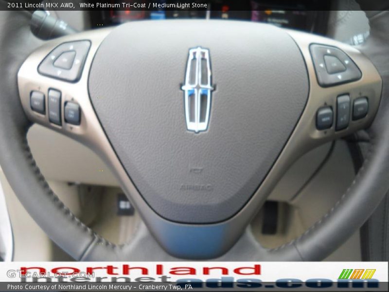 White Platinum Tri-Coat / Medium Light Stone 2011 Lincoln MKX AWD