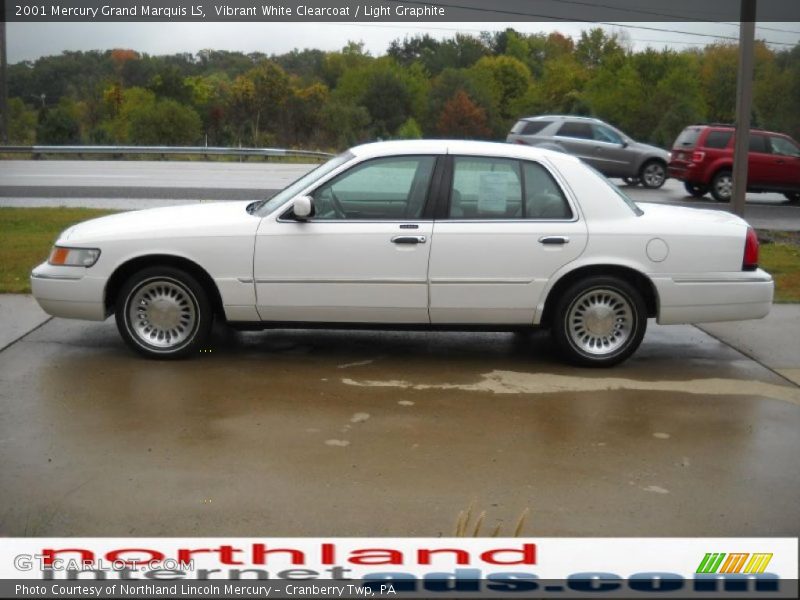 Vibrant White Clearcoat / Light Graphite 2001 Mercury Grand Marquis LS