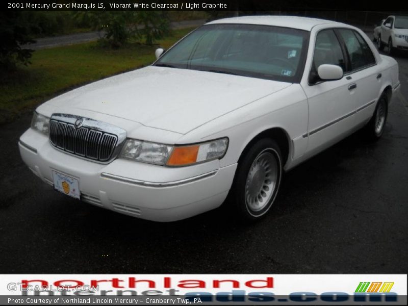 Vibrant White Clearcoat / Light Graphite 2001 Mercury Grand Marquis LS