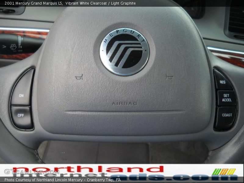 Vibrant White Clearcoat / Light Graphite 2001 Mercury Grand Marquis LS