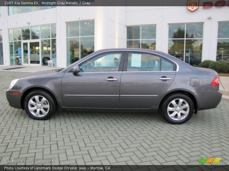 Midnight Gray Metallic / Gray 2007 Kia Optima EX