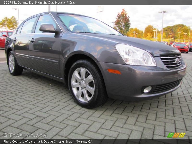 Midnight Gray Metallic / Gray 2007 Kia Optima EX