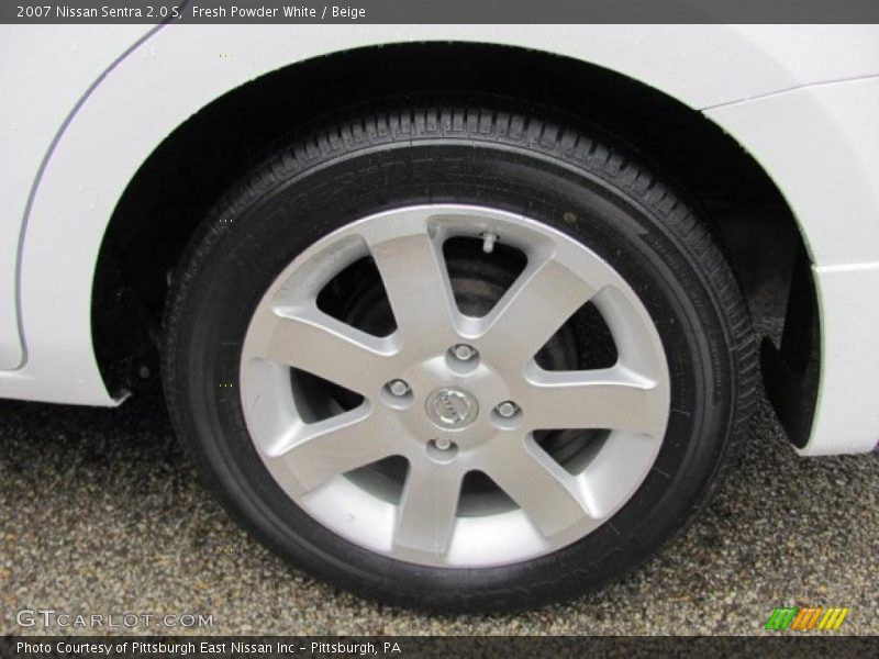 Fresh Powder White / Beige 2007 Nissan Sentra 2.0 S
