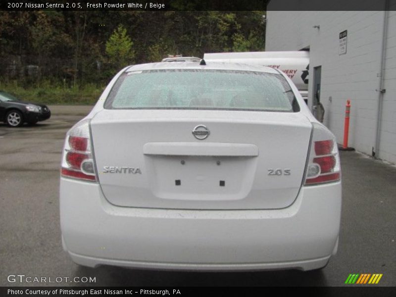 Fresh Powder White / Beige 2007 Nissan Sentra 2.0 S