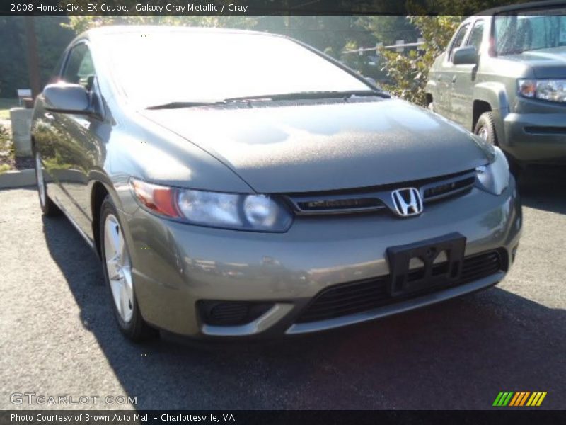 Galaxy Gray Metallic / Gray 2008 Honda Civic EX Coupe
