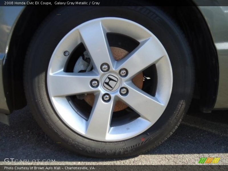 Galaxy Gray Metallic / Gray 2008 Honda Civic EX Coupe