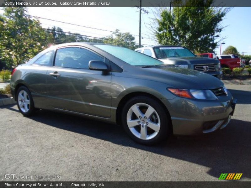 Galaxy Gray Metallic / Gray 2008 Honda Civic EX Coupe