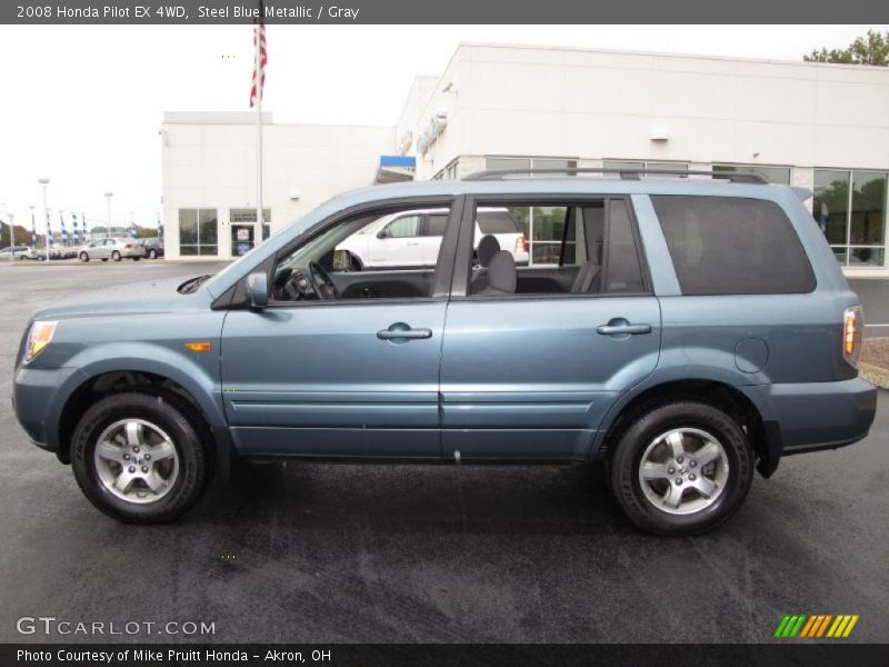 Steel Blue Metallic / Gray 2008 Honda Pilot EX 4WD