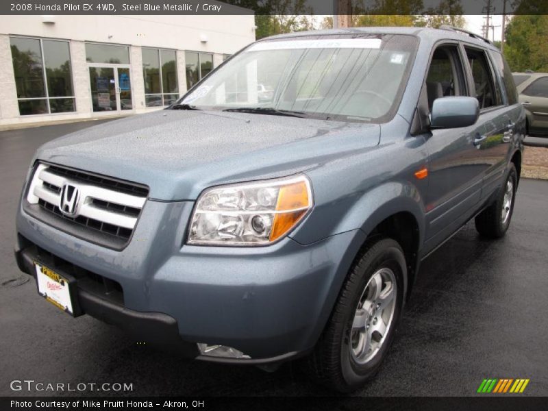 Steel Blue Metallic / Gray 2008 Honda Pilot EX 4WD